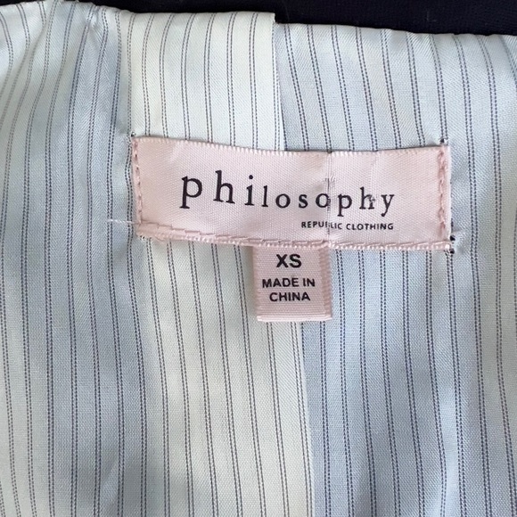 Philosophy Republic Clothing XS extra small suit jacket blazer black - Picture 7 of 12